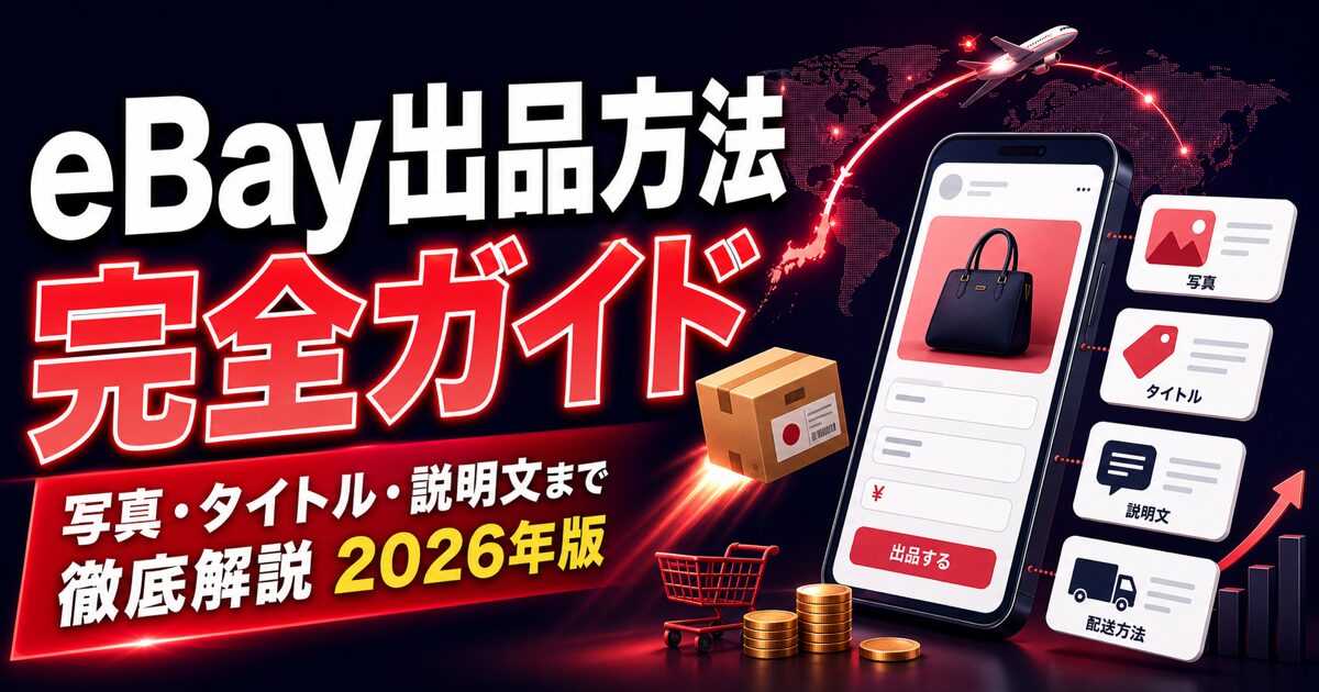 eBay出品方法 完全ガイド / 写真・タイトル・説明文まで徹底解説 2026年版