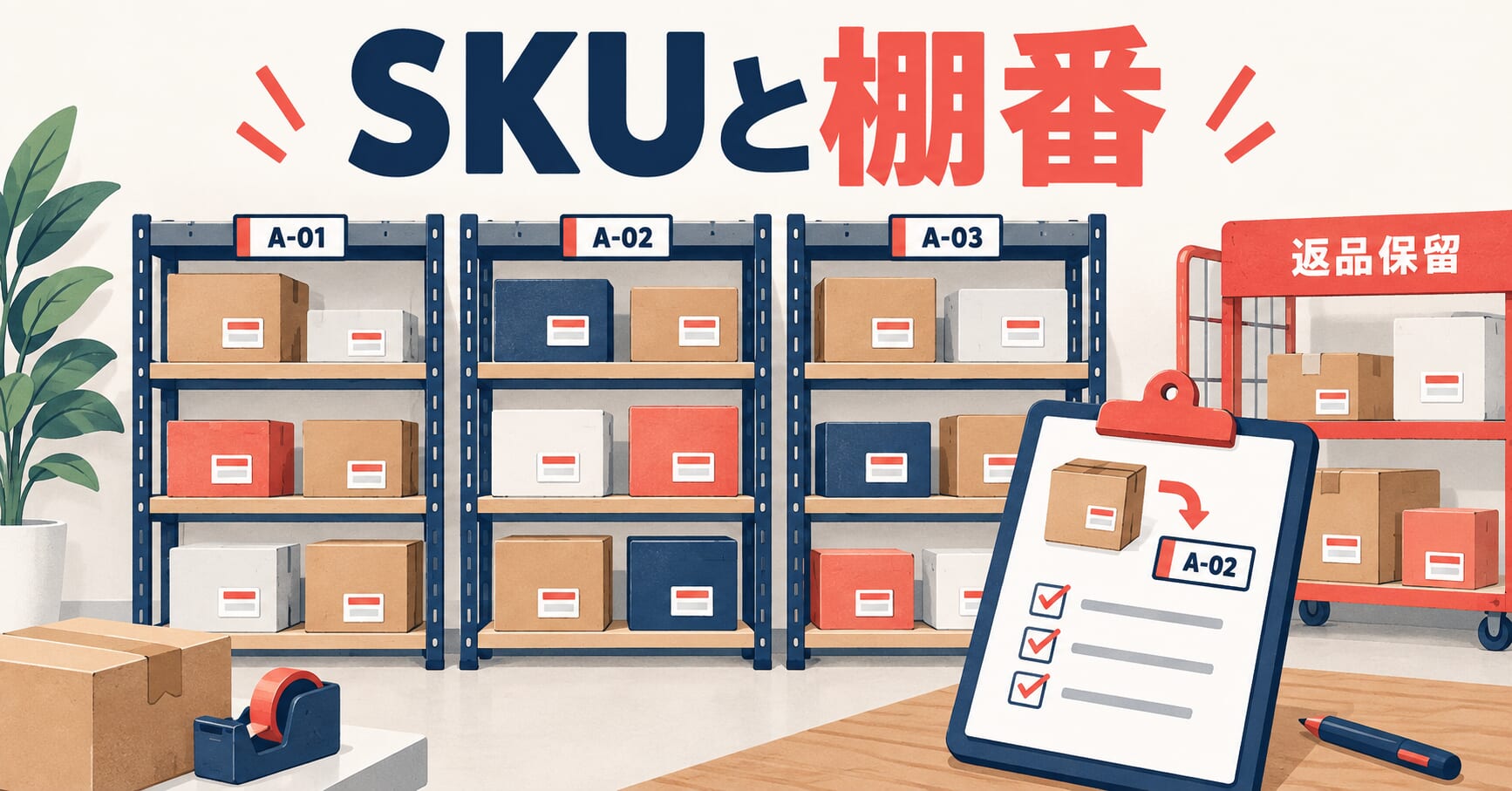 eBayのSKUと棚番の決め方｜入荷から返品まで商品を見失わない管理