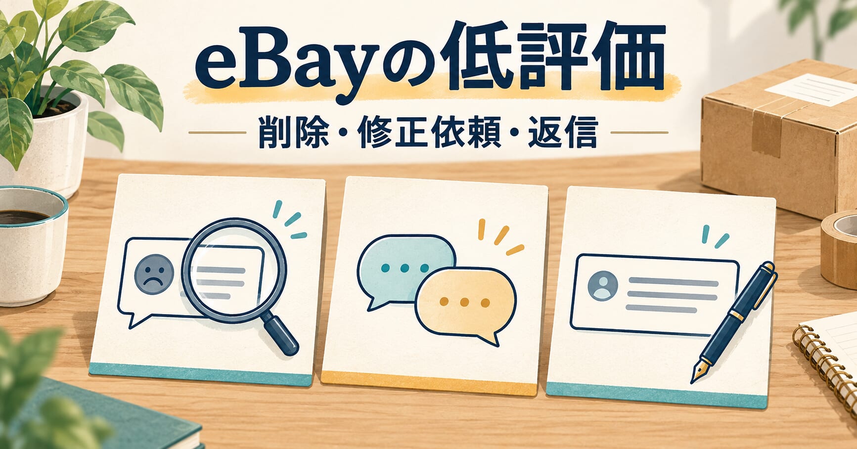 eBayの低評価にどう対応する？削除申請・修正依頼・公開返信の違い