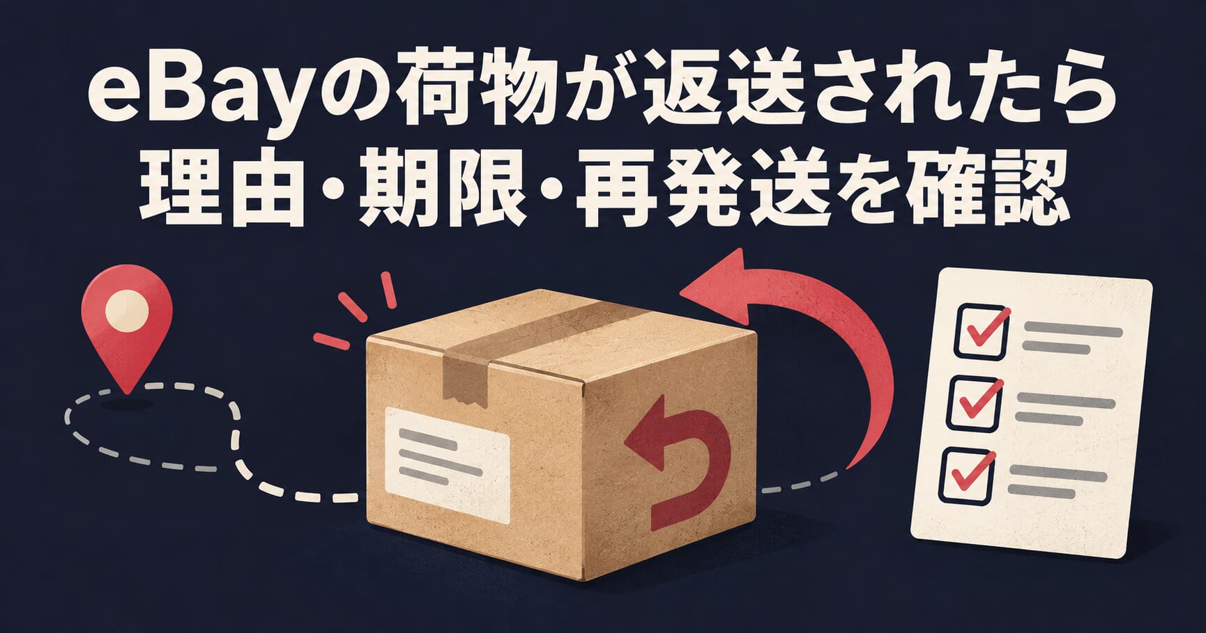 eBayの荷物が返送されたら？受取拒否・保管期限切れ・住所不備の対応